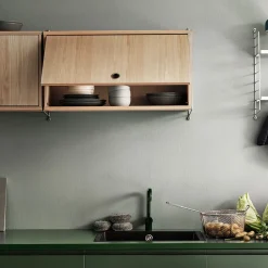 String String Shelves|Display & Glass Cabinets*cabinet with flip door, , 78x30 cm Grey