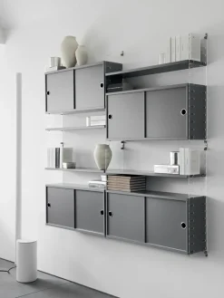 String String Shelves|Display & Glass Cabinets*cabinet with sliding door, , 78x20 cm White