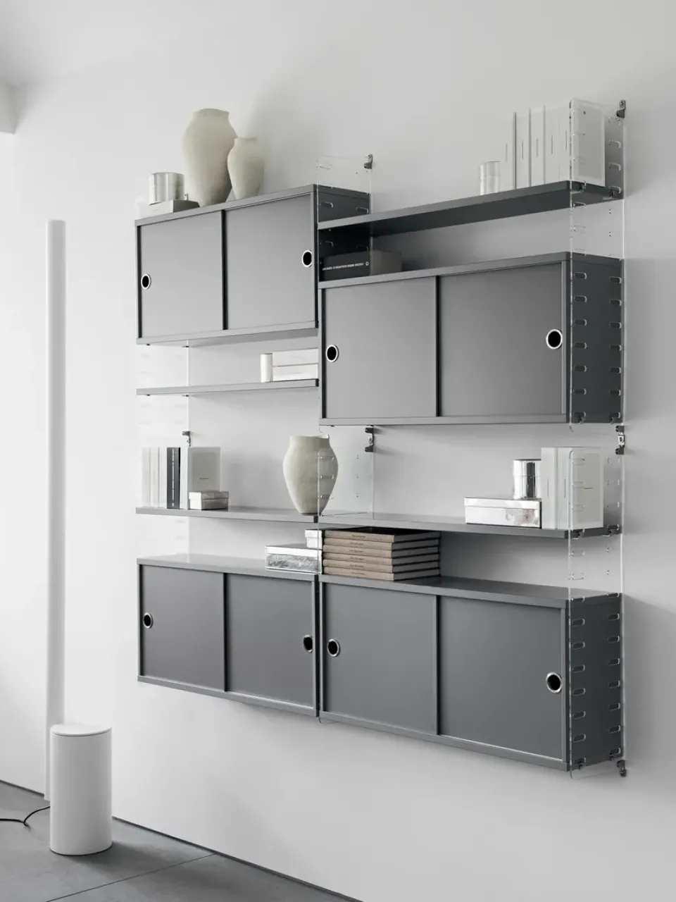 String String Shelves|Display & Glass Cabinets*cabinet with sliding door, , 78x20 cm White