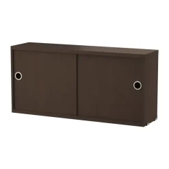 String String Shelves|Display & Glass Cabinets*cabinet with sliding door, Dark oak, 78x20 cm Brown