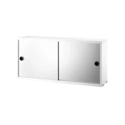 String String Shelves|Display & Glass Cabinets*cabinet with sliding door, , mirror sliding doors, 78x20 cm White