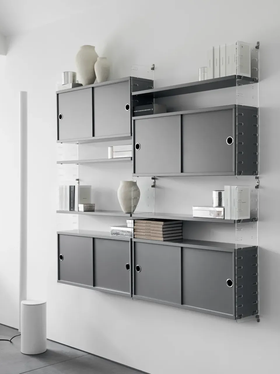 String String Shelves|Display & Glass Cabinets*cabinet with sliding door, Oak, 78x20 cm Beige
