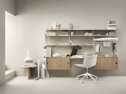 String String Shelves|Display & Glass Cabinets*cabinet with sliding door, Oak, 78x30 cm Beige