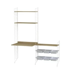String String Shelves*children's room oak & white - Combination E Beige