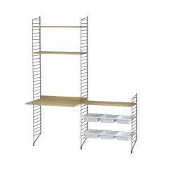 String String Shelves*children's room oak & black - Combination E Beige