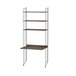 String String Shelves*children's room walnut & black - Combination C Brown