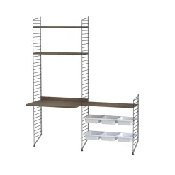 String String Shelves*children's room walnut & black - Combination E Brown