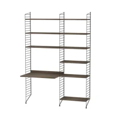 String String Shelves*children's room walnut & black - Combination D Brown