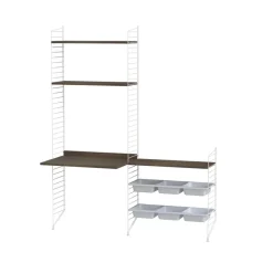 String String Shelves*children's room walnut & white - Combination E Brown