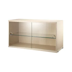 String String Shelves|Display & Glass Cabinets*display cabinet, Ash, 78x30 cm Beige