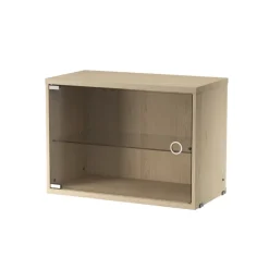String String Shelves|Display & Glass Cabinets*display cabinet, Ash, 58x30 cm Beige