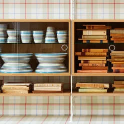 String String Shelves|Display & Glass Cabinets*display cabinet, Ash stain, 78x30 cm Black