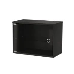 String String Shelves|Display & Glass Cabinets*display cabinet, stained ash, 58x30 cm Black