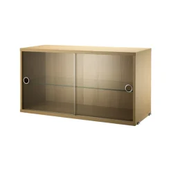 String String Shelves|Display & Glass Cabinets*display cabinet, Oak, 78x30 cm Beige