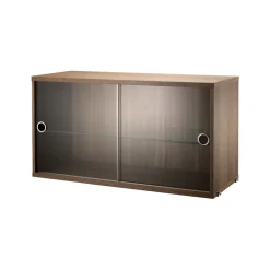 String String Shelves|Display & Glass Cabinets*display cabinet, Walnut, 78x30 cm Brown