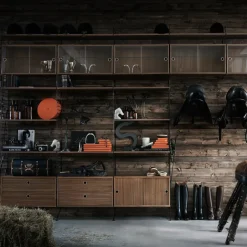 String String Shelves|Display & Glass Cabinets*display cabinet, Walnut, 78x30 cm Brown