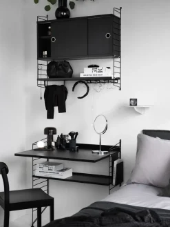 String String Shelves*floor panels, , 85x30 cm, 2-pack Black