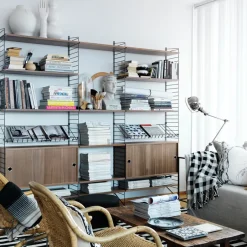 String String Shelves*floor panels, , 200x30cm, 1-pack Black