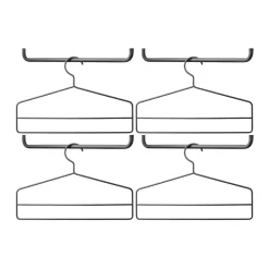 String Clothes Hooks & Hangers|String Shelves*hangers 4-pack, Black