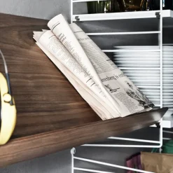 String String Shelves*magazine shelf wood, Ash stain, 58x30 cm Black
