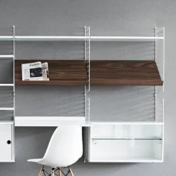 String String Shelves*magazine shelf wood, Ash veneer, 58x30 cm Beige