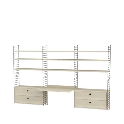 String String Shelves*office ash & black - Combination F Beige