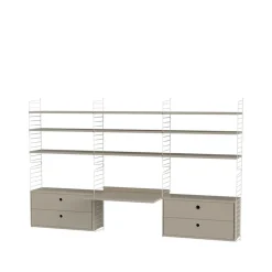String String Shelves*office & white - Combination F Beige