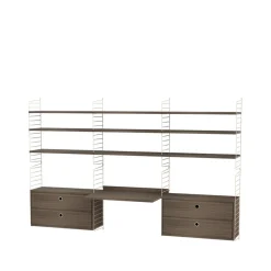 String String Shelves*office walnut & beige - Combination F Brown