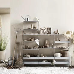 String String Shelves|Shelves & Shelving Systems*Outdoor shelf, Galvanized-58x30 cm-low edge Grey
