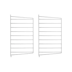 String String Shelves*Outdoor wall panel, Galvanized, 50x30 cm, 2-pack Grey