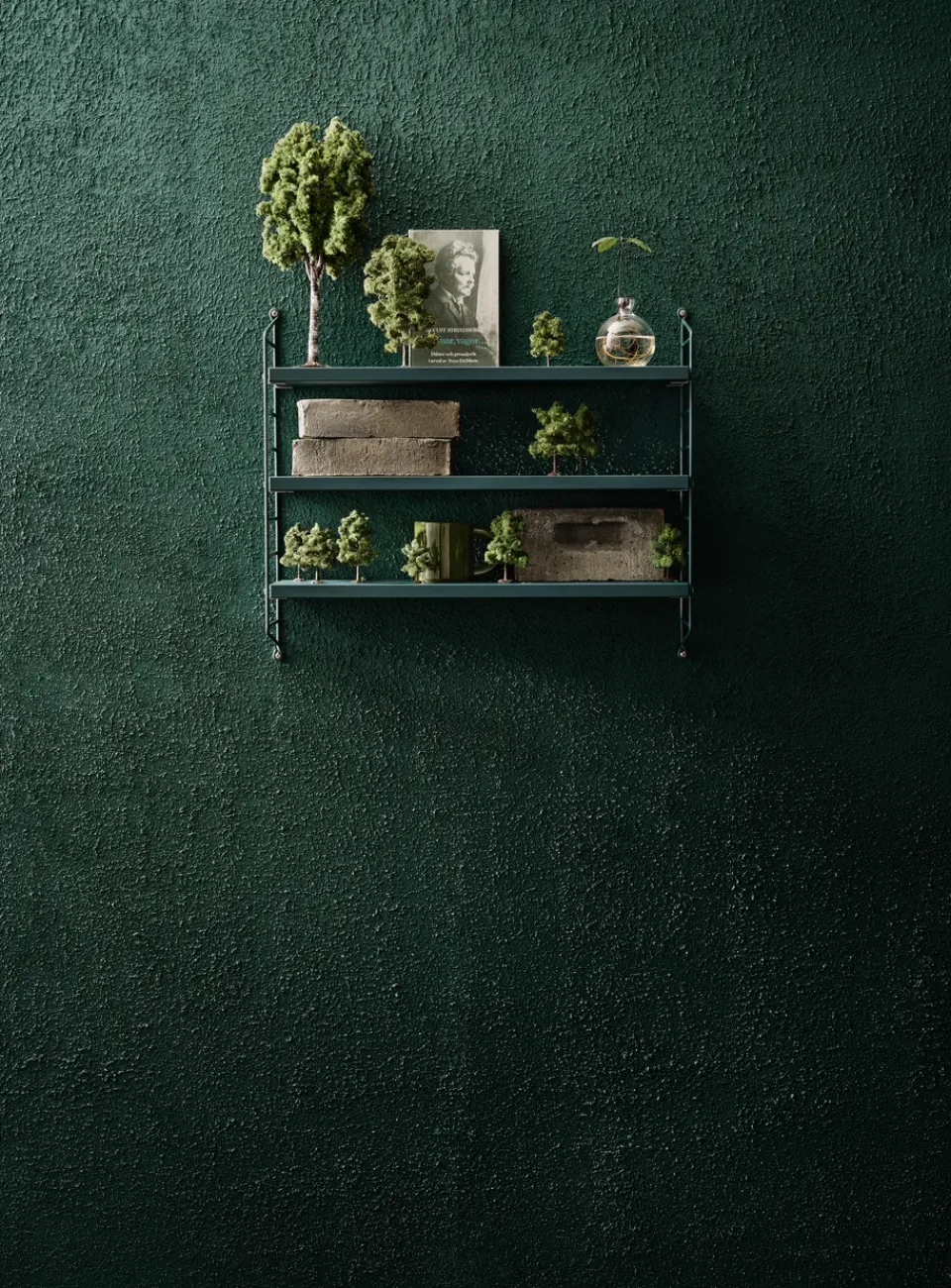 String String Shelves|Shelves & Shelving Systems*Pocket wall shelf, Tegnér Green