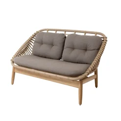 Cane-line Garden Sofas & Garden Benches|Balcony Furniture*String 2-seater sofa teak legs, Airtouch taupe Beige
