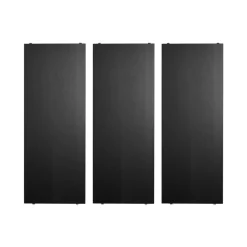 String String Shelves*shelf, Ash stain, 78x30 cm, 3-pack Black