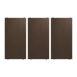 String String Shelves*shelf, Dark oak, 58x30 cm, 3-pack Brown