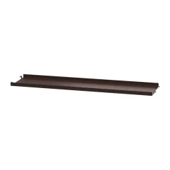 String String Shelves*shelf metal, Dark , 78x20, low rim Brown