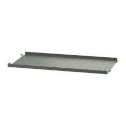String String Shelves|Shelves & Shelving Systems*shelf metal, Dark , 58x20 cm, low edge Grey
