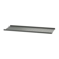 String String Shelves|Shelves & Shelving Systems*shelf metal, Dark , 78x30 cm, low edge Grey
