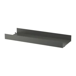 String String Shelves|Shelves & Shelving Systems*shelf metal, Dark , 78x30 cm, high edge Grey