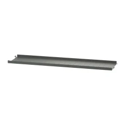 String String Shelves*shelf metal, Dark , 78x20 cm, low edge Grey