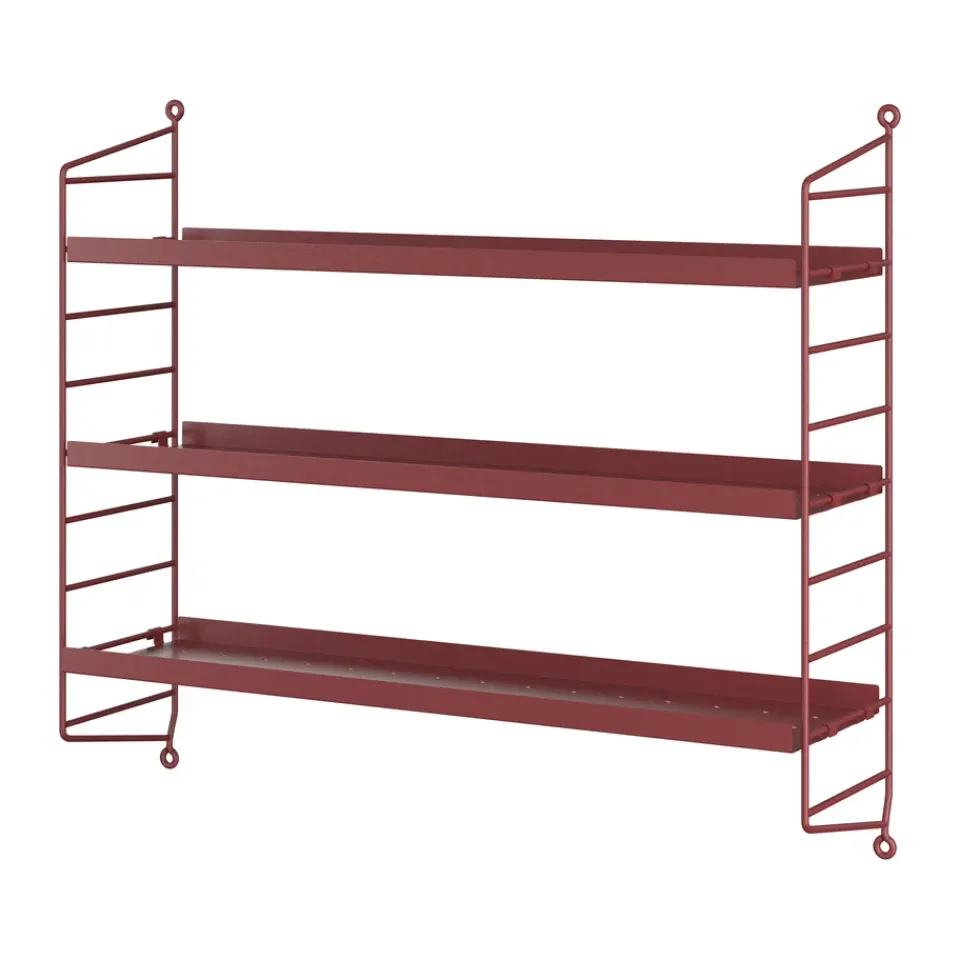 String String Shelves|Shelves & Shelving Systems*shelf Pocket metal, Oxtorg Red