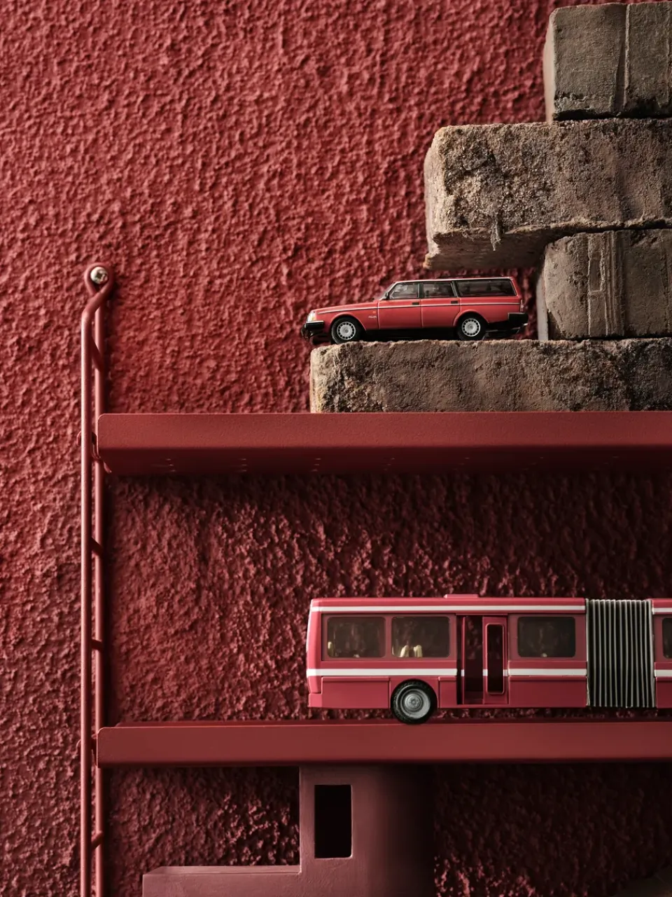 String String Shelves|Shelves & Shelving Systems*shelf Pocket metal, Oxtorg Red
