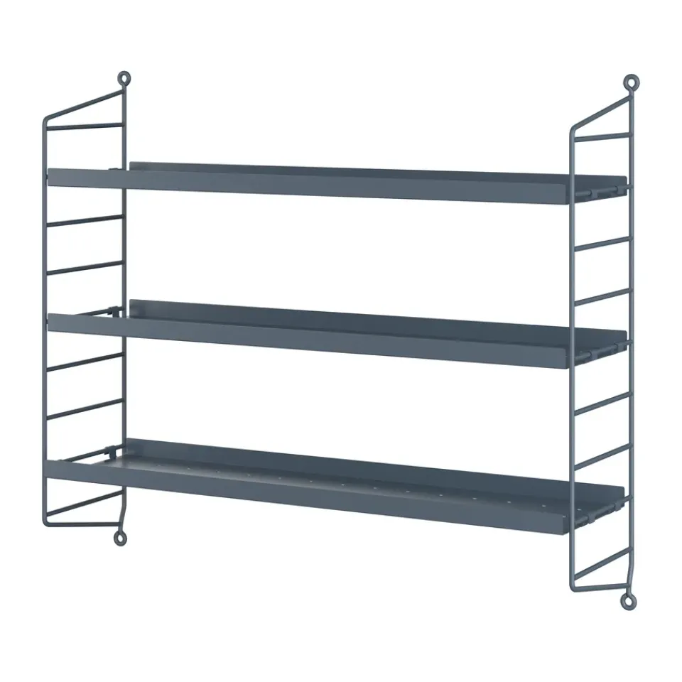 String String Shelves|Shelves & Shelving Systems*shelf Pocket metal, Sergel Grey