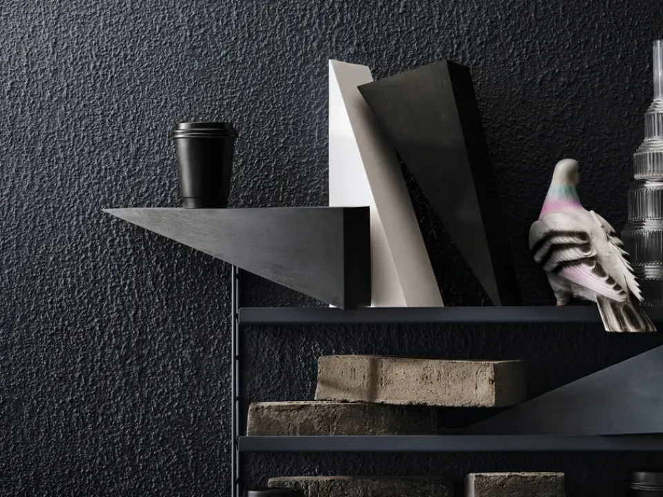 String String Shelves|Shelves & Shelving Systems*shelf Pocket metal, Sergel Grey