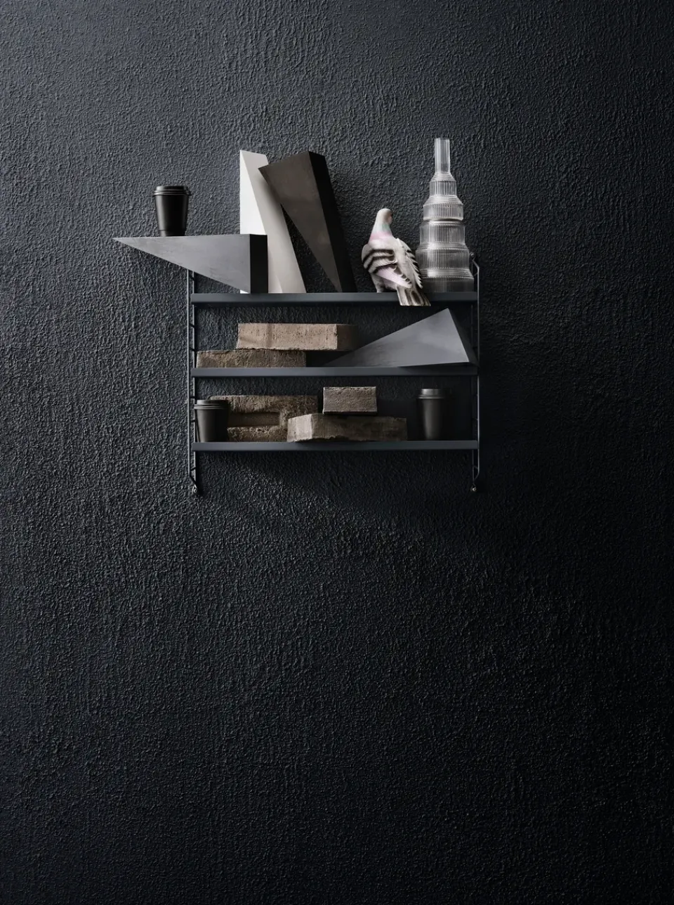 String String Shelves|Shelves & Shelving Systems*shelf Pocket metal, Sergel Grey