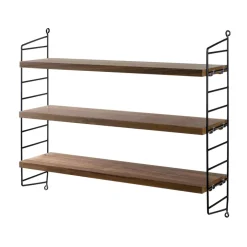 String String Shelves|Shelves & Shelving Systems*Shelf Pocket walnut-black, walnut-black BrownBlack