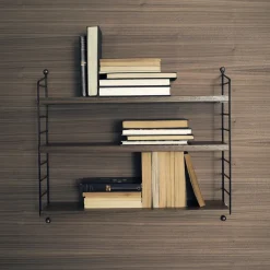 String String Shelves|Shelves & Shelving Systems*Shelf Pocket walnut-black, walnut-black BrownBlack