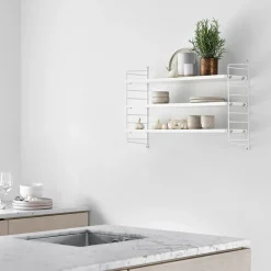 String Shelves & Shelving Systems|String Shelves*Shelf Pocket , White