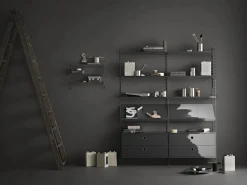 String String Shelves|Shelves & Shelving Systems*wall panels, Dark , 50x30 cm, 1-pack Grey