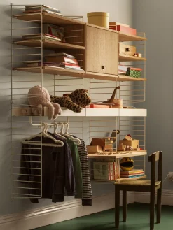 String Desks|String Shelves*worktop, Oak, 58x58 cm Beige