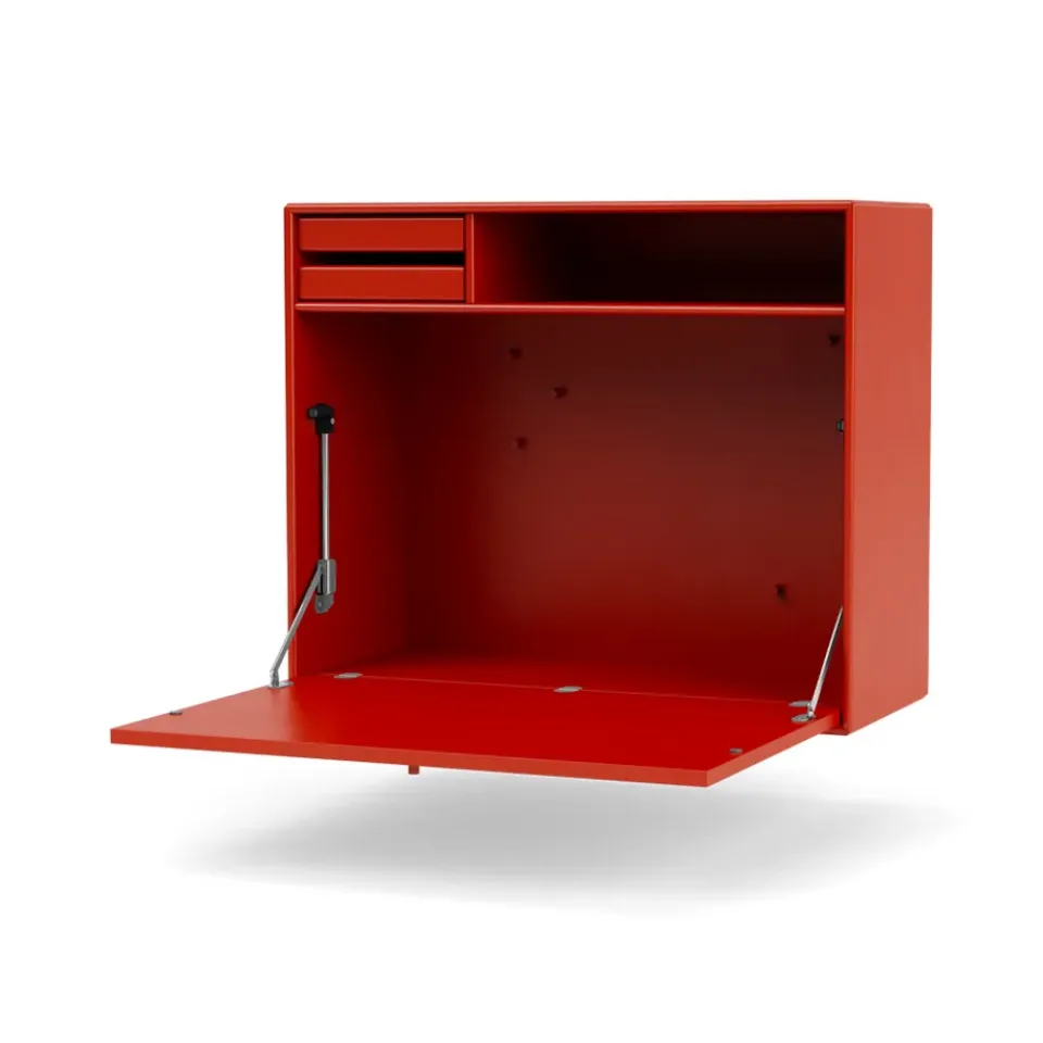 Montana Desks*STUDIO desk, wall hung, Rosehip 145 Red